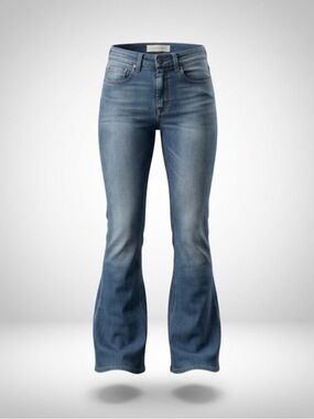Victoria Beckham Flare Blue Jeans